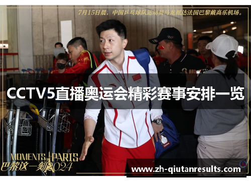 CCTV5直播奥运会精彩赛事安排一览